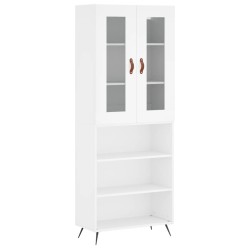 Highboard Weiß 69,5x34x180 cm Holzwerkstoff