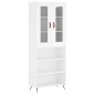 Highboard Weiß 69,5x34x180 cm Holzwerkstoff Highboard Weiß 69,5x34x180 cm Holzwerkstoff