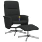 vidaXL Massagesessel mit Fußhocker Schwarz Stoff vidaXL Massagesessel mit Fußhocker Schwarz Stoff