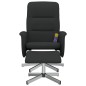 vidaXL Massagesessel mit Fußhocker Schwarz Stoff vidaXL Massagesessel mit Fußhocker Schwarz Stoff