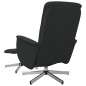 vidaXL Massagesessel mit Fußhocker Schwarz Stoff vidaXL Massagesessel mit Fußhocker Schwarz Stoff