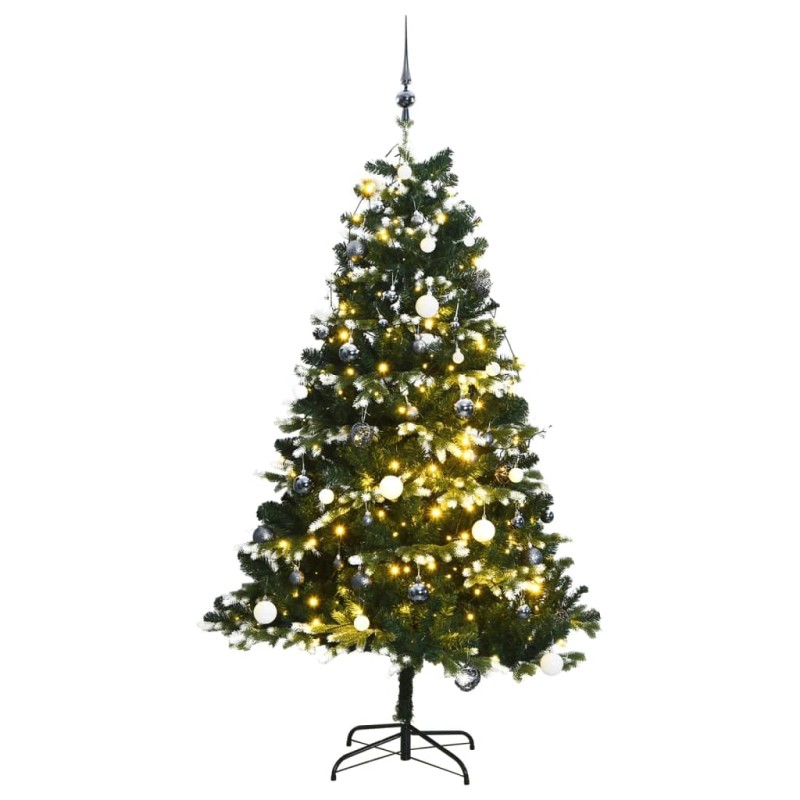 vidaXL Künstlicher Weihnachtsbaum Klappbar 300 LEDs & Kugeln 180 cm vidaXL Künstlicher Weihnachtsbaum Klappbar 300 LEDs & Kugeln 180 cm