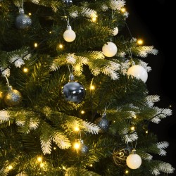vidaXL Künstlicher Weihnachtsbaum Klappbar 300 LEDs & Kugeln 180 cm