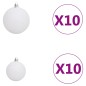 vidaXL Künstlicher Weihnachtsbaum Klappbar 300 LEDs & Kugeln 180 cm vidaXL Künstlicher Weihnachtsbaum Klappbar 300 LEDs & Kugeln 180 cm