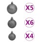 vidaXL Künstlicher Weihnachtsbaum Klappbar 150 LEDs & Kugeln 120 cm vidaXL Künstlicher Weihnachtsbaum Klappbar 150 LEDs & Kugeln 120 cm