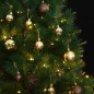 vidaXL Künstlicher Weihnachtsbaum Klappbar 150 LEDs & Kugeln 150 cm vidaXL Künstlicher Weihnachtsbaum Klappbar 150 LEDs & Kugeln 150 cm