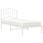 vidaXL Bettgestell mit Kopfteil Metall Weiß 75x190 cm vidaXL Bettgestell mit Kopfteil Metall Weiß 75x190 cm