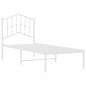 vidaXL Bettgestell mit Kopfteil Metall Weiß 75x190 cm vidaXL Bettgestell mit Kopfteil Metall Weiß 75x190 cm