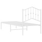 vidaXL Bettgestell mit Kopfteil Metall Weiß 75x190 cm vidaXL Bettgestell mit Kopfteil Metall Weiß 75x190 cm