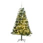 vidaXL Künstlicher Weihnachtsbaum Klappbar 150 LEDs & Kugeln 150 cm vidaXL Künstlicher Weihnachtsbaum Klappbar 150 LEDs & Kugeln 150 cm