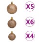 vidaXL Künstlicher Weihnachtsbaum Klappbar 150 LEDs & Kugeln 150 cm vidaXL Künstlicher Weihnachtsbaum Klappbar 150 LEDs & Kugeln 150 cm