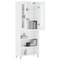 Highboard Weiß 69,5x34x180 cm Holzwerkstoff Highboard Weiß 69,5x34x180 cm Holzwerkstoff
