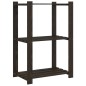 vidaXL Lagerregal mit 3 Böden Schwarz 60x38x90 cm Massivholz Kiefer vidaXL Lagerregal mit 3 Böden Schwarz 60x38x90 cm Massivholz Kiefer