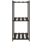 vidaXL Lagerregal mit 3 Böden Schwarz 60x38x90 cm Massivholz Kiefer vidaXL Lagerregal mit 3 Böden Schwarz 60x38x90 cm Massivholz Kiefer