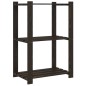vidaXL Lagerregal mit 3 Böden Schwarz 60x38x90 cm Massivholz Kiefer vidaXL Lagerregal mit 3 Böden Schwarz 60x38x90 cm Massivholz Kiefer