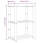vidaXL Lagerregal mit 3 Böden Schwarz 60x38x90 cm Massivholz Kiefer vidaXL Lagerregal mit 3 Böden Schwarz 60x38x90 cm Massivholz Kiefer