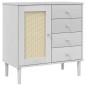 vidaXL Sideboard SENJA Rattan-Optik Weiß 80x40x80 cm Kiefernholz vidaXL Sideboard SENJA Rattan-Optik Weiß 80x40x80 cm Kiefernholz