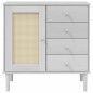 vidaXL Sideboard SENJA Rattan-Optik Weiß 80x40x80 cm Kiefernholz vidaXL Sideboard SENJA Rattan-Optik Weiß 80x40x80 cm Kiefernholz