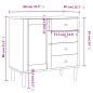 vidaXL Sideboard SENJA Rattan-Optik Weiß 80x40x80 cm Kiefernholz vidaXL Sideboard SENJA Rattan-Optik Weiß 80x40x80 cm Kiefernholz