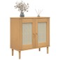 vidaXL Sideboard SENJA Rattan-Optik Braun 80x35x80 cm Kiefernholz vidaXL Sideboard SENJA Rattan-Optik Braun 80x35x80 cm Kiefernholz