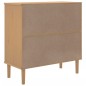 vidaXL Sideboard SENJA Rattan-Optik Braun 80x35x80 cm Kiefernholz vidaXL Sideboard SENJA Rattan-Optik Braun 80x35x80 cm Kiefernholz