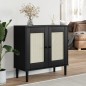vidaXL Sideboard SENJA Rattan-Optik Schwarz 80x35x80 cm Kiefernholz vidaXL Sideboard SENJA Rattan-Optik Schwarz 80x35x80 cm Kiefernholz