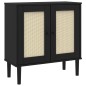 vidaXL Sideboard SENJA Rattan-Optik Schwarz 80x35x80 cm Kiefernholz vidaXL Sideboard SENJA Rattan-Optik Schwarz 80x35x80 cm Kiefernholz