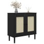 vidaXL Sideboard SENJA Rattan-Optik Schwarz 80x35x80 cm Kiefernholz vidaXL Sideboard SENJA Rattan-Optik Schwarz 80x35x80 cm Kiefernholz