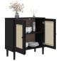 vidaXL Sideboard SENJA Rattan-Optik Schwarz 80x35x80 cm Kiefernholz vidaXL Sideboard SENJA Rattan-Optik Schwarz 80x35x80 cm Kiefernholz