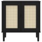 vidaXL Sideboard SENJA Rattan-Optik Schwarz 80x35x80 cm Kiefernholz vidaXL Sideboard SENJA Rattan-Optik Schwarz 80x35x80 cm Kiefernholz