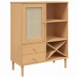 vidaXL Highboard SENJA Rattan-Optik Braun 90x40x112 cm Kiefernholz vidaXL Highboard SENJA Rattan-Optik Braun 90x40x112 cm Kiefernholz