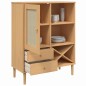 vidaXL Highboard SENJA Rattan-Optik Braun 90x40x112 cm Kiefernholz vidaXL Highboard SENJA Rattan-Optik Braun 90x40x112 cm Kiefernholz