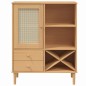 vidaXL Highboard SENJA Rattan-Optik Braun 90x40x112 cm Kiefernholz vidaXL Highboard SENJA Rattan-Optik Braun 90x40x112 cm Kiefernholz