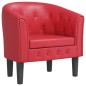 vidaXL Clubsessel Rot Kunstleder vidaXL Clubsessel Rot Kunstleder