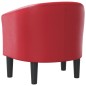 vidaXL Clubsessel Rot Kunstleder vidaXL Clubsessel Rot Kunstleder