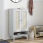 vidaXL Schuhschrank SENJA Rattan-Optik Weiß 59,5x35x107cm Kiefernholz vidaXL Schuhschrank SENJA Rattan-Optik Weiß 59,5x35x107cm Kiefernholz