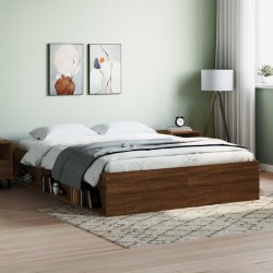 vidaXL Bettgestell Braun Eichen-Optik 150x200 cm King Size