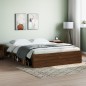 vidaXL Bettgestell Braun Eichen-Optik 150x200 cm King Size vidaXL Bettgestell Braun Eichen-Optik 150x200 cm King Size