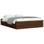 vidaXL Bettgestell Braun Eichen-Optik 150x200 cm King Size vidaXL Bettgestell Braun Eichen-Optik 150x200 cm King Size