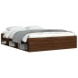 vidaXL Bettgestell Braun Eichen-Optik 150x200 cm King Size vidaXL Bettgestell Braun Eichen-Optik 150x200 cm King Size