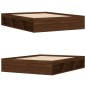 vidaXL Bettgestell Braun Eichen-Optik 150x200 cm King Size vidaXL Bettgestell Braun Eichen-Optik 150x200 cm King Size