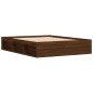 vidaXL Bettgestell Braun Eichen-Optik 150x200 cm King Size vidaXL Bettgestell Braun Eichen-Optik 150x200 cm King Size