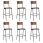 Barhocker 6 Stk. Massives Sperrholz Stahl Barhocker 6 Stk. Massives Sperrholz Stahl