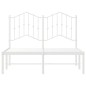 vidaXL Bettgestell mit Kopfteil Metall Weiß 120x190 cm vidaXL Bettgestell mit Kopfteil Metall Weiß 120x190 cm