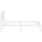 vidaXL Bettgestell mit Kopfteil Metall Weiß 180x200 cm vidaXL Bettgestell mit Kopfteil Metall Weiß 180x200 cm