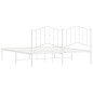 vidaXL Bettgestell mit Kopfteil Metall Weiß 180x200 cm vidaXL Bettgestell mit Kopfteil Metall Weiß 180x200 cm