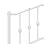 vidaXL Bettgestell mit Kopfteil Metall Weiß 180x200 cm vidaXL Bettgestell mit Kopfteil Metall Weiß 180x200 cm