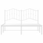 vidaXL Bettgestell mit Kopfteil Metall Weiß 150x200 cm vidaXL Bettgestell mit Kopfteil Metall Weiß 150x200 cm