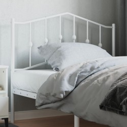 vidaXL Kopfteil Metall Weiß 107 cm