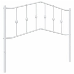 vidaXL Kopfteil Metall Weiß 107 cm